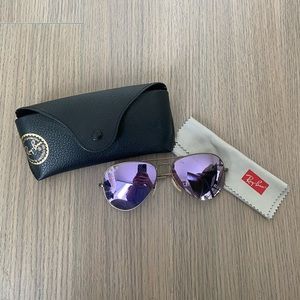 Ray Ban Aviators with purple flash lenses